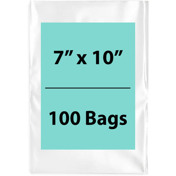 7X10 inches Clear Flat Poly Bags 1.5Mil Open Top (LDPE)